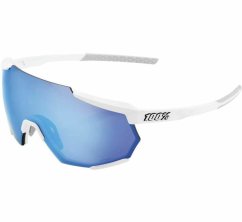 Brýle 100% RACETRAP - Matte White - HiPER Blue Multilayer Mirror Lens
