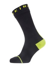 Ponožky SealSkinz All Weather Mid Hydrostop Black Neon Yellow