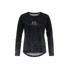 Cyklistický dámsky dres Horsefeathers Deco LS - black/cheetah