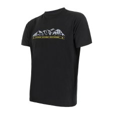 SENSOR MERINO ACTIVE MOUNTAINS pánské triko kr.rukáv černá XL