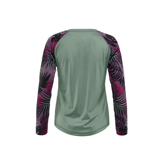 Cyklistický dámský dres Horsefeathers Deco LS - iceberg green/hawaii
