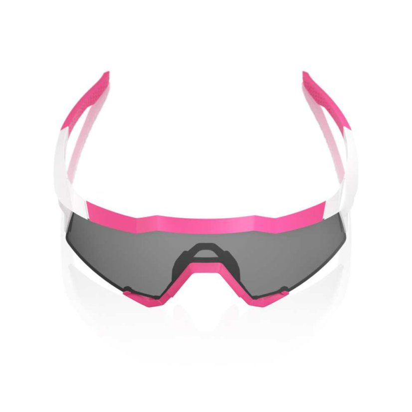 Brýle 100% SPEEDCRAFT - Puddy Pink White / Smoke Mirror Lens
