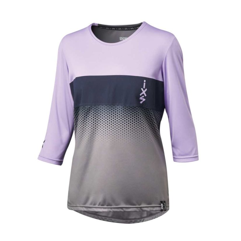 IXS Women's Carve 1.0 3/4 jersey, lavender-graphite, 36 - Velikost: 36