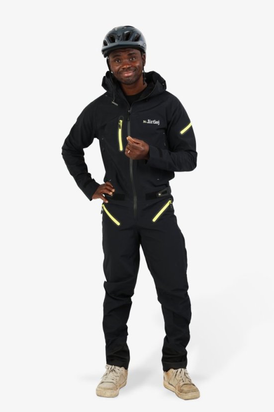 Nepremokavá cyklistická kombinéza Dirtlej Dirtsuit Core Edition V.6 Graphite Lemon