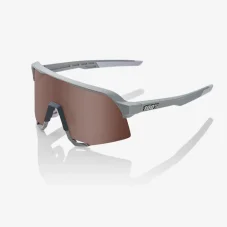 Brýle 100% S3 Soft Tact Stone Grey HiPER Crimson / SilverMirror Lens - šedé
