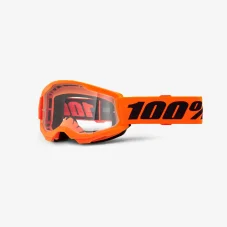Sjezdové brýle 100% STRATA 2 JUNIOR Clear Lens - Neon Orange