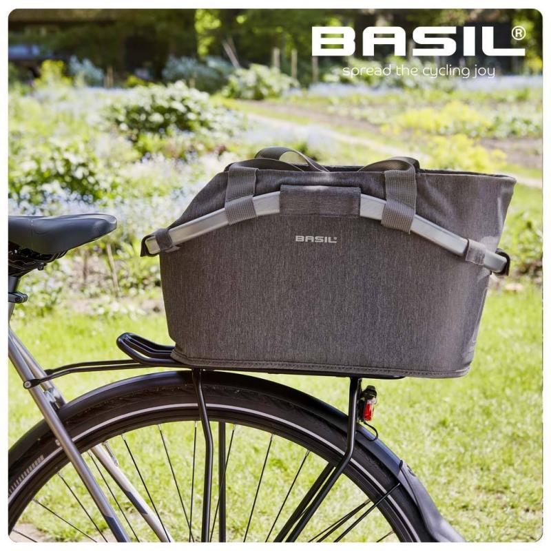 Košík na bicykel zadný Basil 2DAY CARRY ALL s MIK systémom - sivý