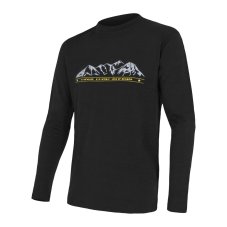 SENSOR MERINO ACTIVE MOUNTAINS pánské triko dl.rukáv černá S