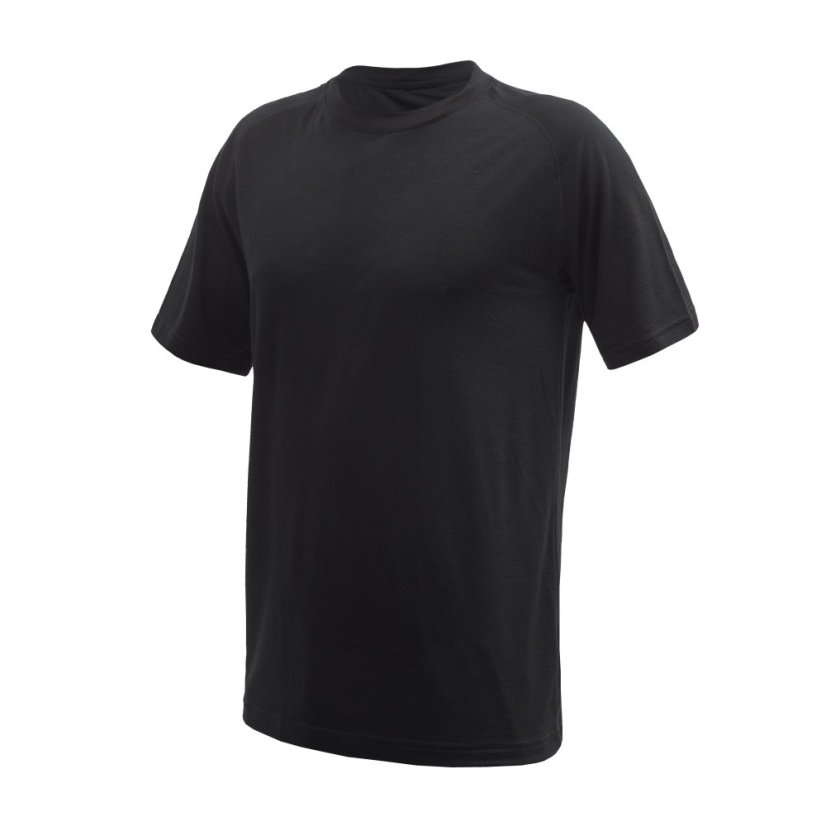 SENSOR MERINO ACTIVE NO LOGO pánské triko kr.rukáv raglan černá M - Barva: černá, Velikost: M