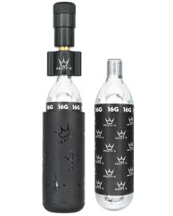 PEATY'S HOLESHOT CO2 PUMPA + BOMBIČKY 2 KS - ROAD & GRAVEL (16G) - BLACK (PPR-HTI-RAG-BLK-12)