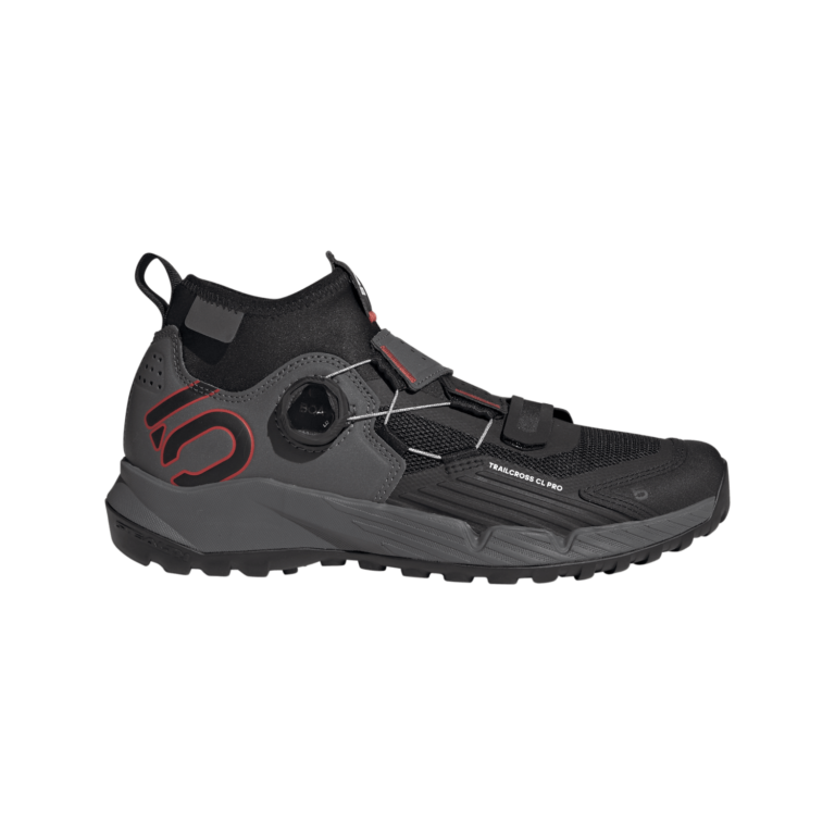 Cyklistické topánky Five Ten Trailcross Pro Clip-In SPD dámske Grey Five / Core Black / Red