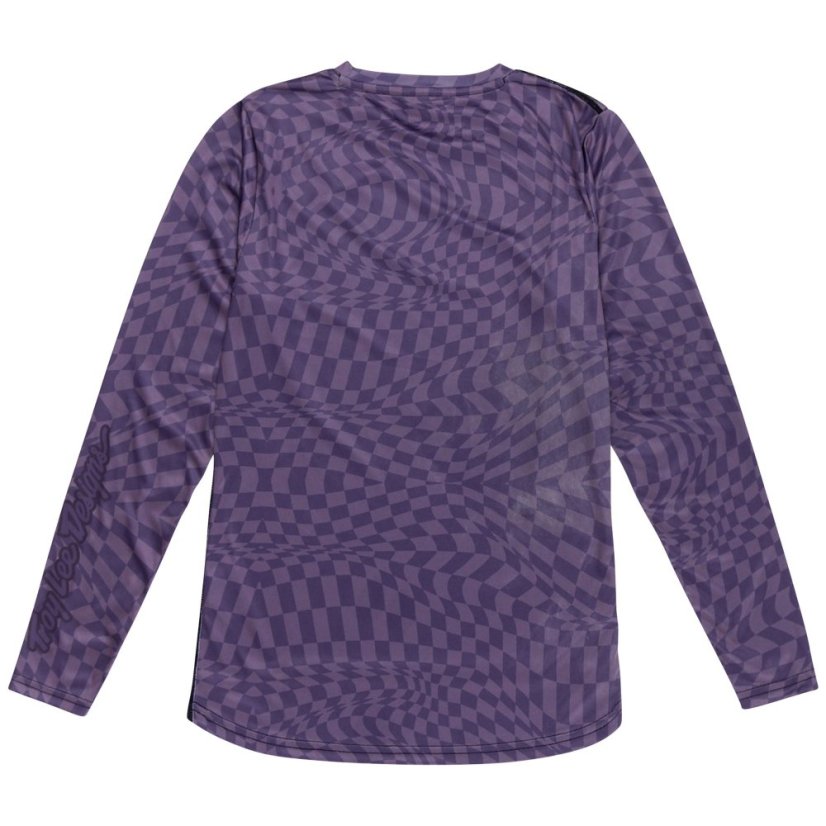 TLD DÁMSKÝ DRES S DLOUHÝM RUKÁVEM LILIUM TWISTED CHECKERS DEEP PURPLE (35851601) - Veľkosť: XS