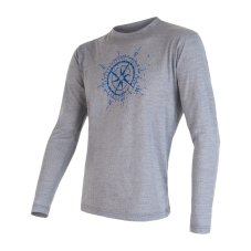 SENSOR MERINO ACTIVE COMPASS pánské triko dl.rukáv šedá M