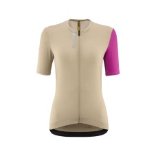 MAVIC DÁMSKÝ DRES S KRÁTKÝM RUKÁVEM ESSENTIAL WHITE PEPPER/FUCHSIA (T000588)