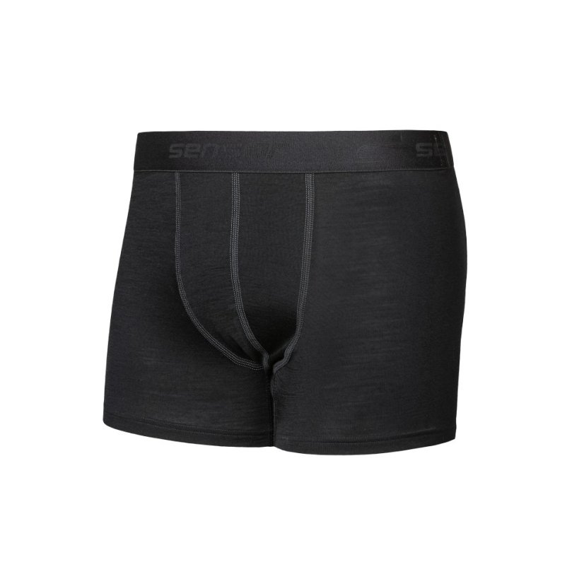 SENSOR MERINO ACTIVE pánské trenky černá XL - Barva: černá, Velikost: XL