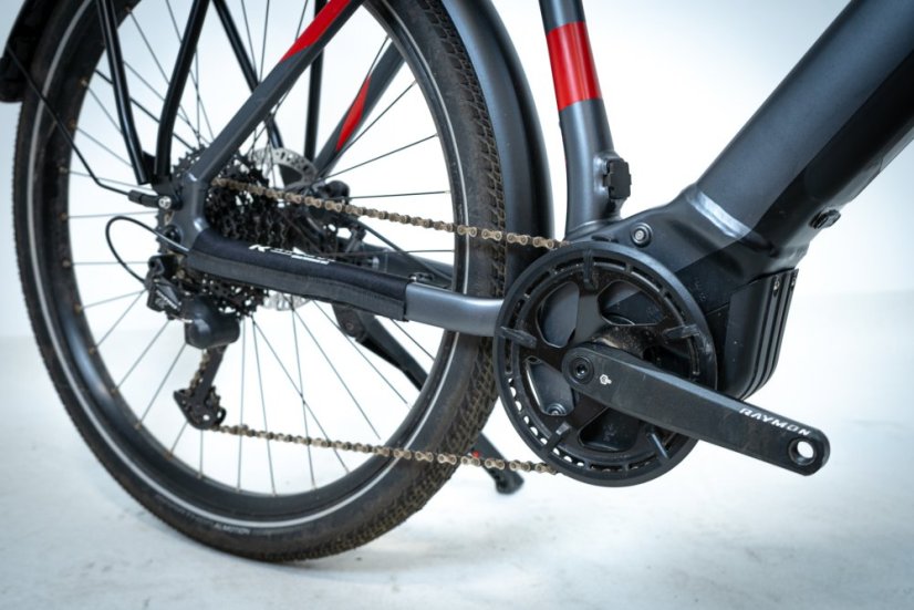 Trekingový elektrobicykel Raymon TourRay 6.0 Anthracit Red