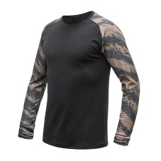 SENSOR MERINO BLEND IMPRESS pánské triko dl.rukáv černá/brush XL
