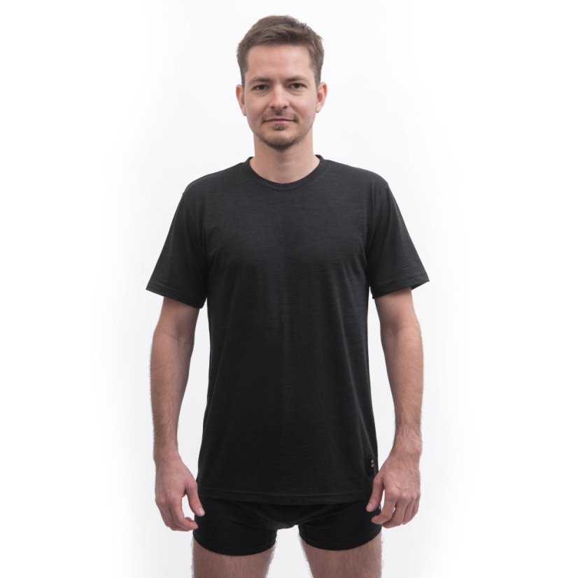 SENSOR MERINO CORDURA pánské triko kr.rukáv černá XXL - Barva: černá, Velikost: XXL
