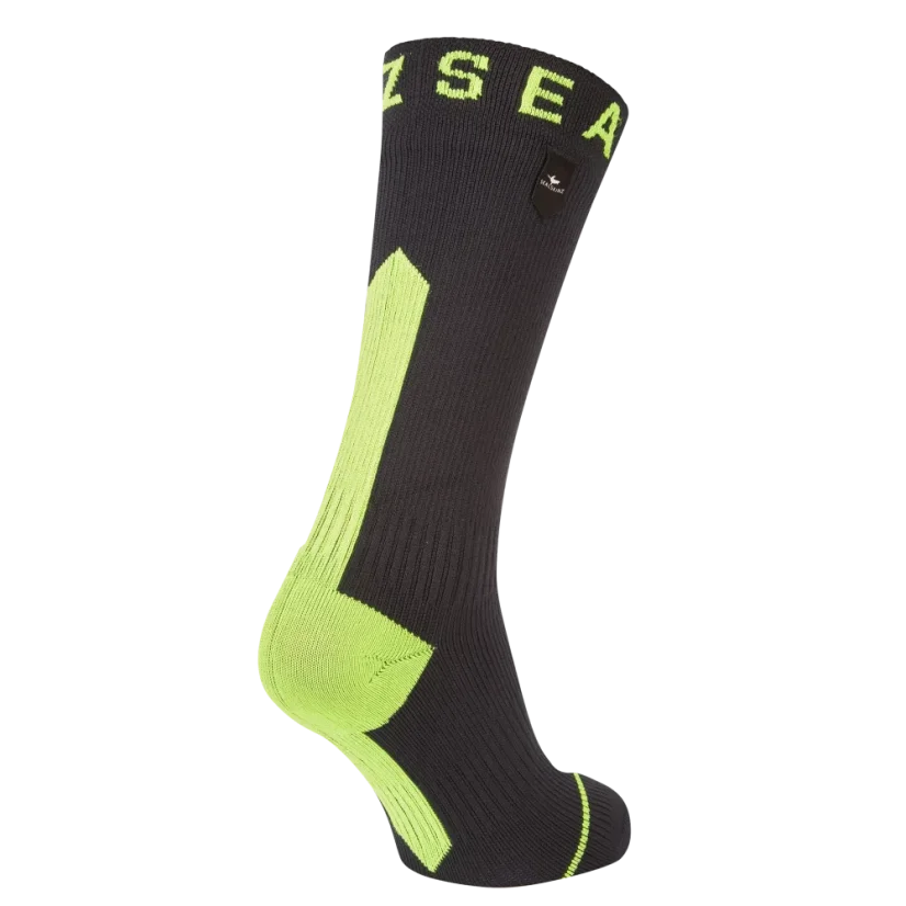 Voděodolné ponožky Sealskinz Briston Black Neon Yellow