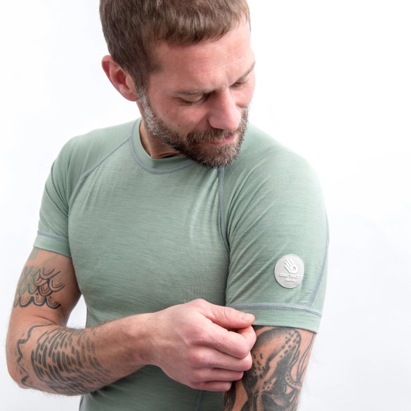 SENSOR MERINO AIR pánské triko kr.rukáv basil green XXL - Barva: zelená, Velikost: XXL
