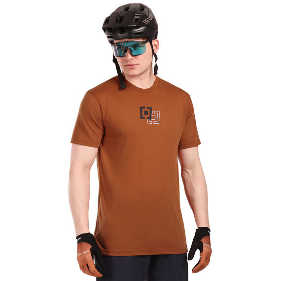 Pánský cyklistický dres Horsefeathers Fury - krátký rukáv, rust - Velikost: L