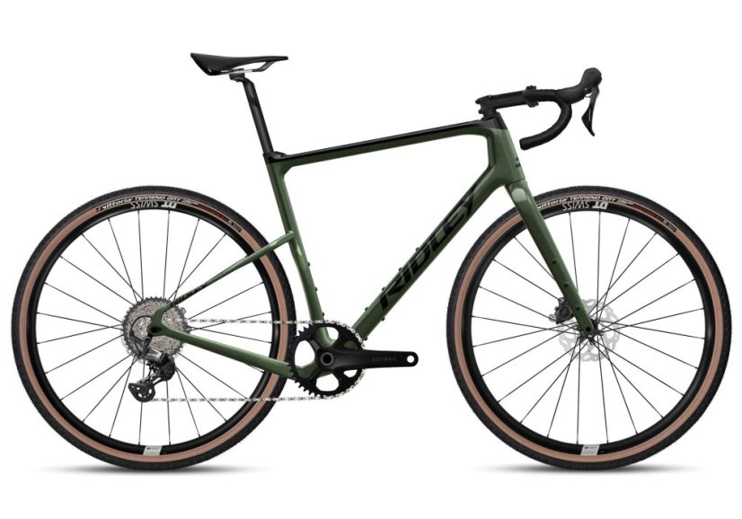 Gravel kolo RIDLEY KANZO Adventure GRX600 1x12 Army Green Metallic/Black - Velikost: L