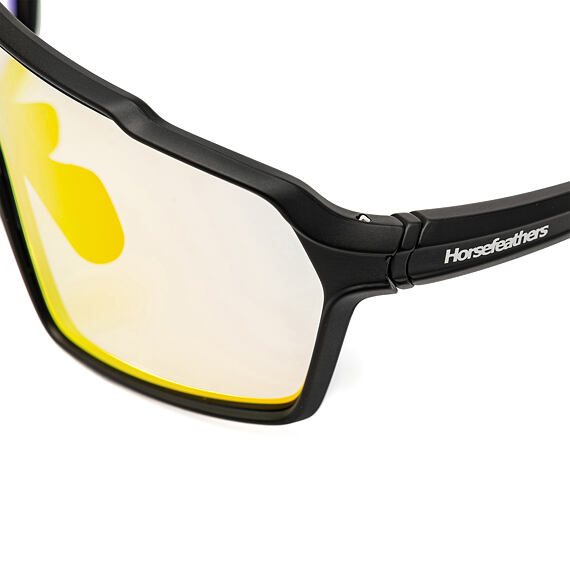 Fotochromatické MTB okuliare Horsefeathers Neutron - matt black/mirror red