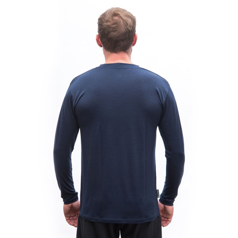 SENSOR MERINO ACTIVE OUTSIDE pánské triko dl.rukáv deep blue S - Barva: modrá, Velikost: S