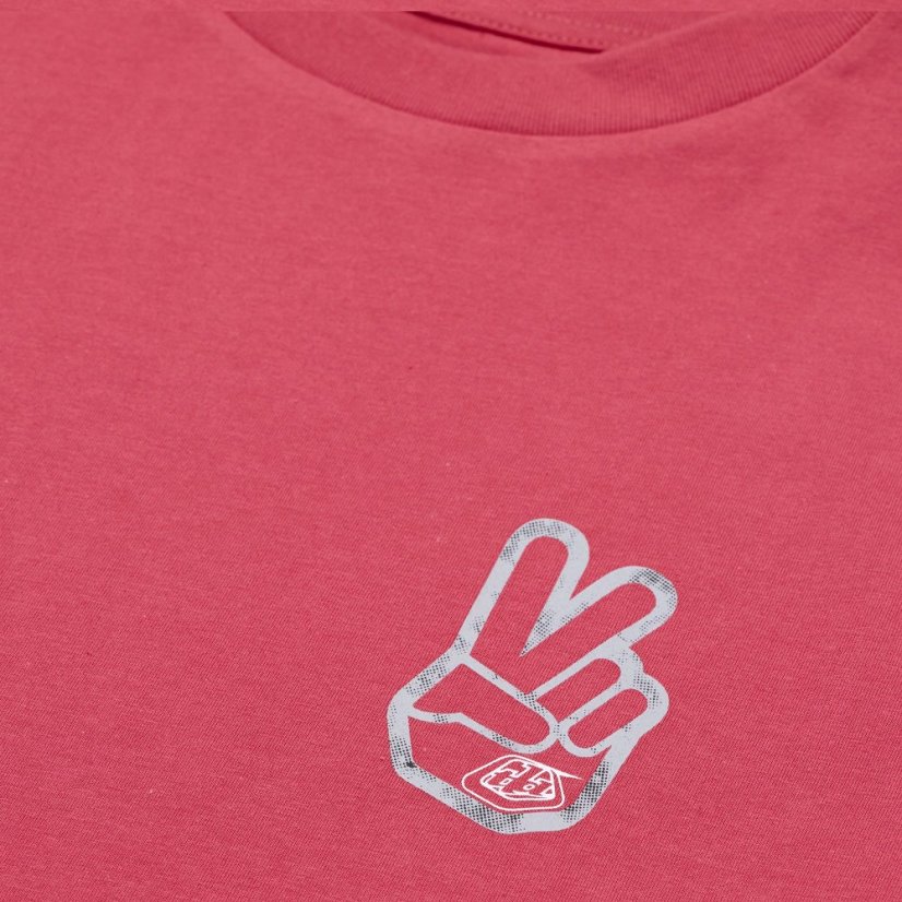 TLD DÁMSKÉ TRIKO S KRÁTKÝM RUKÁVEM PEACE OUT FUCHSIA (75357304) - Velikost: S