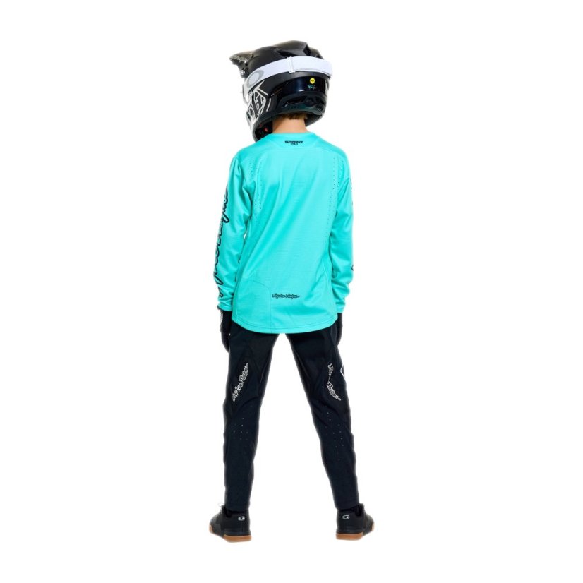 TLD DĚTSKÝ DRES S DLOUHÝM RUKÁVEM YOUTH SPRINT PRO MONO REAL TEAL (31593101) - Velikost: XS
