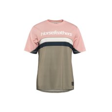 Dámsky cyklistický dres Horsefeathers Quantum  - krátky rukáv, lotus/taupe (ružovo-hnedá)