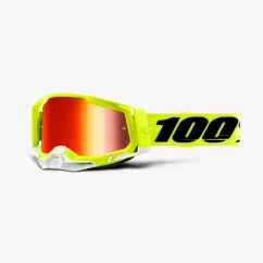 Sjezdové brýle 100% RACECRAFT 2 Mirror Red - žlutozelené