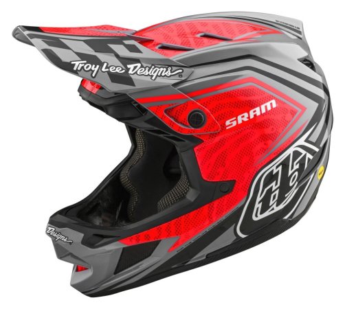 TLD HELMA D4 CARBON MIPS SRAM RED / BLACK (13948700) - Velikost: L