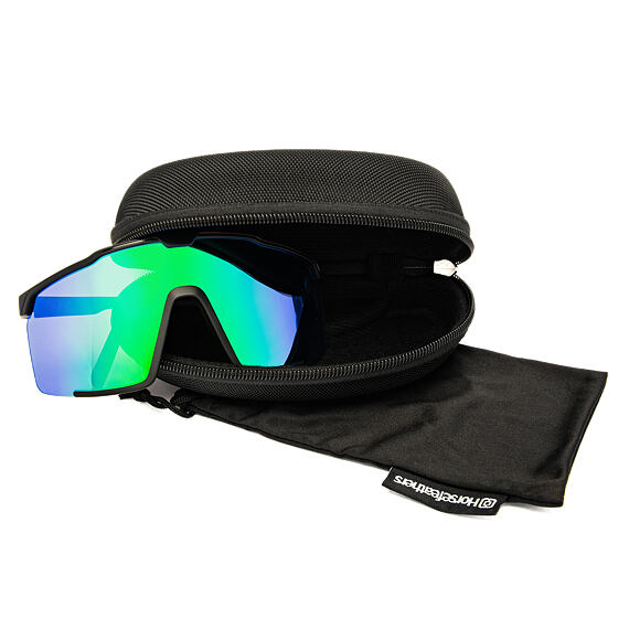 Sportovní MTB brýle Horsefeathers Proton - matt black/mirror green
