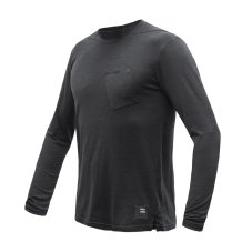 SENSOR MERINO AIR traveller pánské triko dl.rukáv černá S