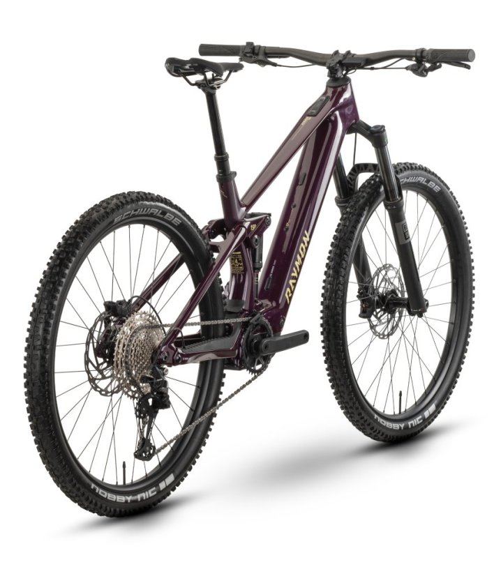 Celoodpružené horské elektrokolo Raymon Airok Comp Purple