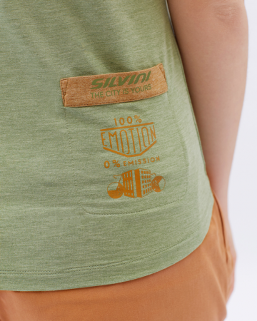 Dámské funkční triko Silvini Calvisia - zelené - Velikost: XL