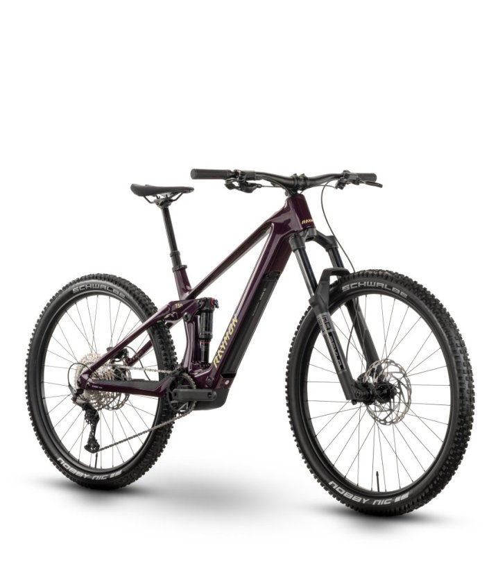 Celoodpružené horské elektrokolo Raymon Airok Comp Purple