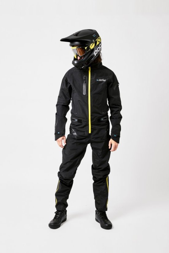 Voděodolná cyklistická kombinéza Dirtlej Dirtsuit SFD Edition Black Lime