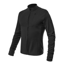 SENSOR MERINO UPPER pánská mikina celozip černá M