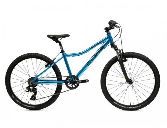 Dětské kolo s odpruženou vidlicí Core Al Nipper 24", jednopřevodník, 1x7sp, otočné řazení - chromovaný modrý