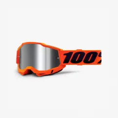 Zjazdové okuliare 100% ACCURI 2 Mirror Silver Flash - Neon Orange