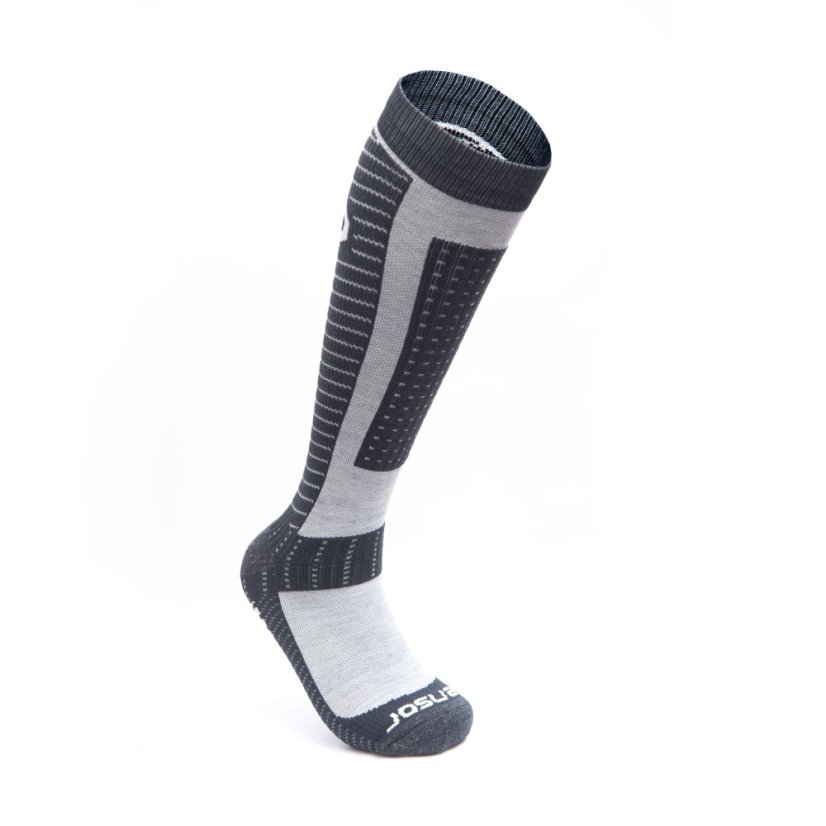 SENSOR PONOŽKY PRO MERINO LONG černá/šedá 9/11 - Barva: černá, Velikost: 9/11