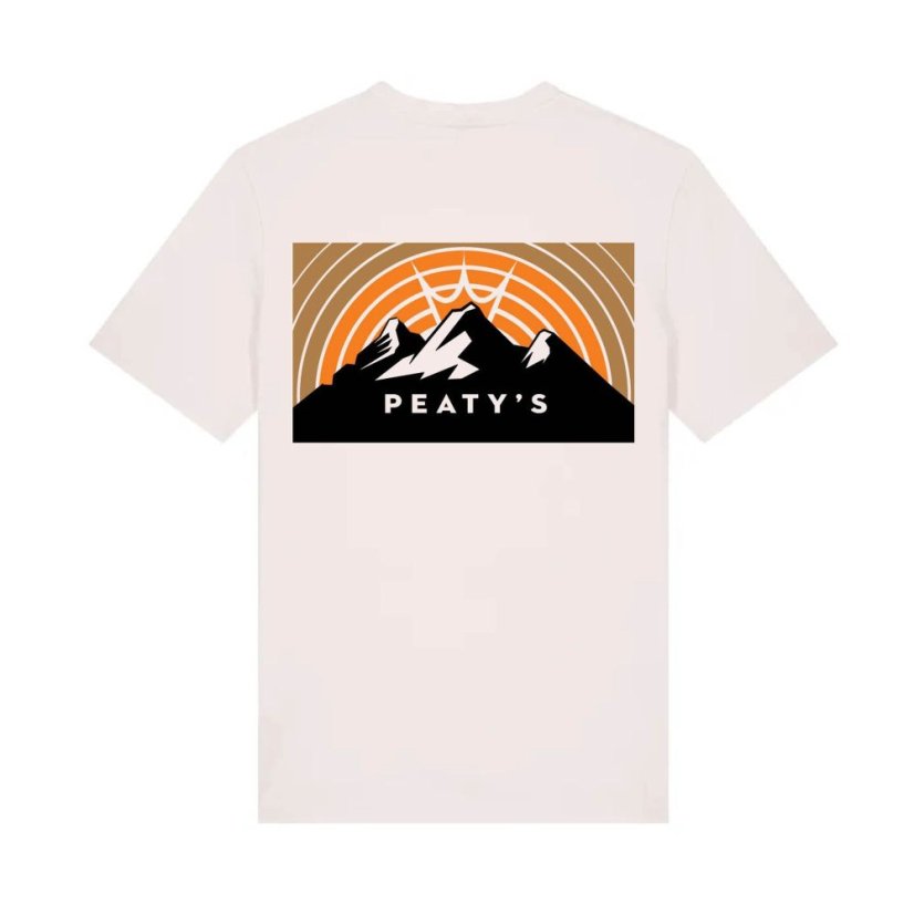 PEATY'S PUBWEAR TRIKO S KRÁTKÝM RUKÁVEM SUNSET VINTAGE WHITE (PPW-25-TEE-SET-WHT) - Velikost: S