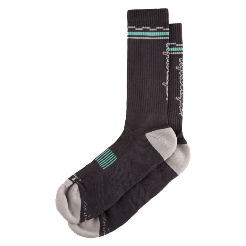 TLD PONOŽKY PERFORMANCE SOCKS CHECKA CARBON (85306400) - Velikost: S/M