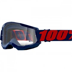 Sjezdové brýle 100% STRATA 2 Clear Lens - tmavě modré