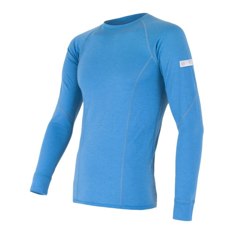 SENSOR MERINO ACTIVE pánské triko dl.rukáv modrá L - Barva: modrá, Velikost: L