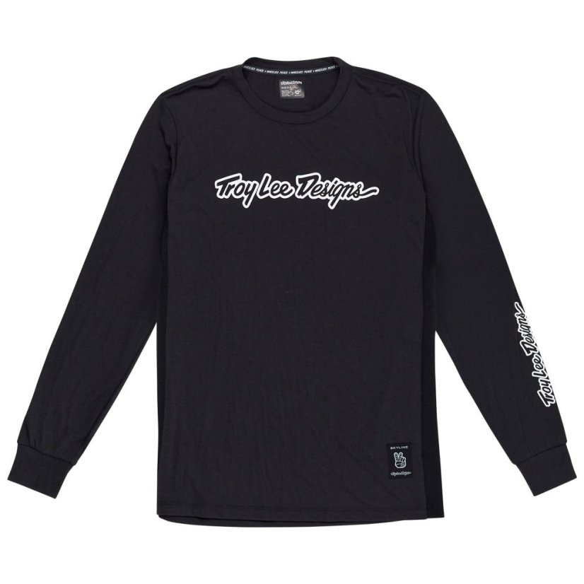 TLD DĚTSKÝ DRES S DLOUHÝM RUKÁVEM SKYLINE RIDE TEE SIGNATURE BLACK (38507202) - Veľkosť: XS