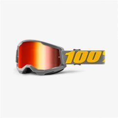 Zjazdové okuliare 100% STRATA 2 Izipizi Mirror Red Lens - šedé