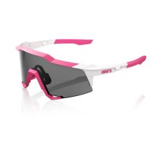 Okuliare 100% SPEEDCRAFT - Puddy Pink White / Smoke Mirror Lens